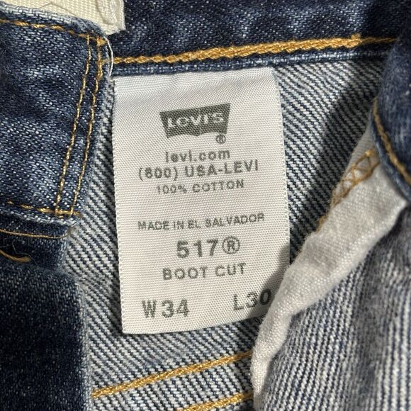 Levis 517 Jeans Mens 34x30 RUNS SMALL Boot Cut Cowboy Rodeo Rancher Red Tab - Picture 4 of 14